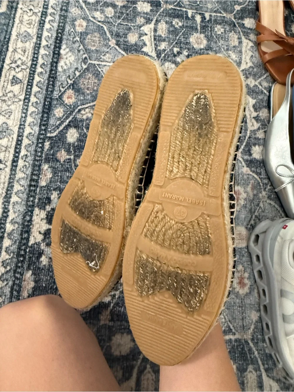 Isabel Marant Black Canvas Espadrilles with White Logo